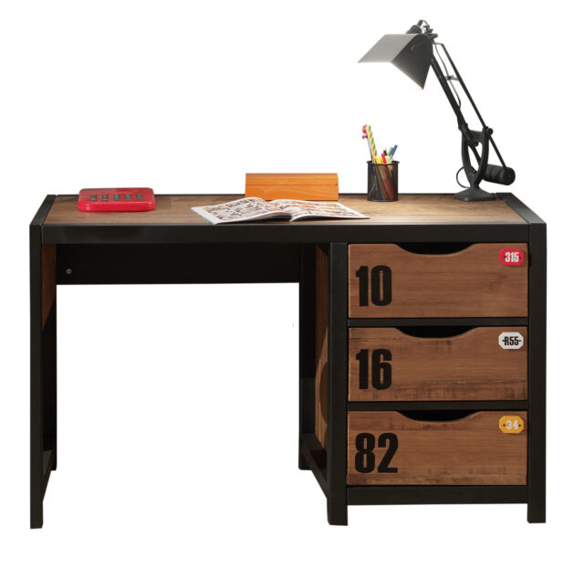 Bureau Alex 8211 Massief Grenen 8211 Zwart
