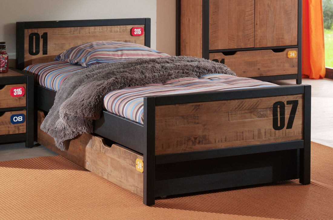 The Alex Combination Consists Of A Bed 90x200cm Slatted Base And Trundle Bed