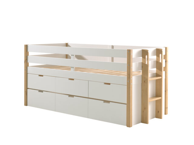 Deze Margrit Combinatie Bestaat Uit Het Margrit Kajuitbed 90 X 200 Cm Met 3 Lades En Rolbed