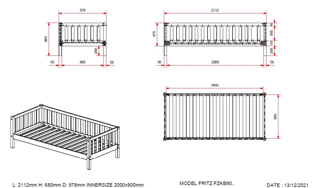 Deze Fritz Combinatie In Wit Bestaat Uit Een Bed 90 215 200 En Bijhorend Rolbed