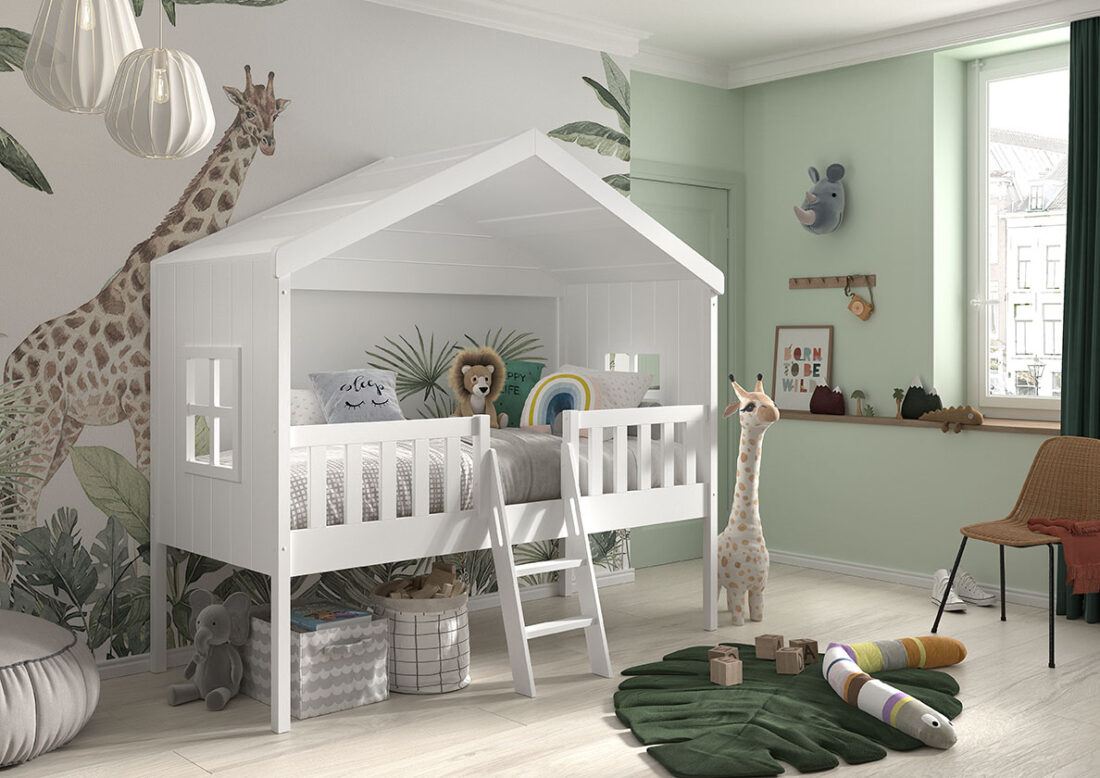 Huisbed Ladder Wit