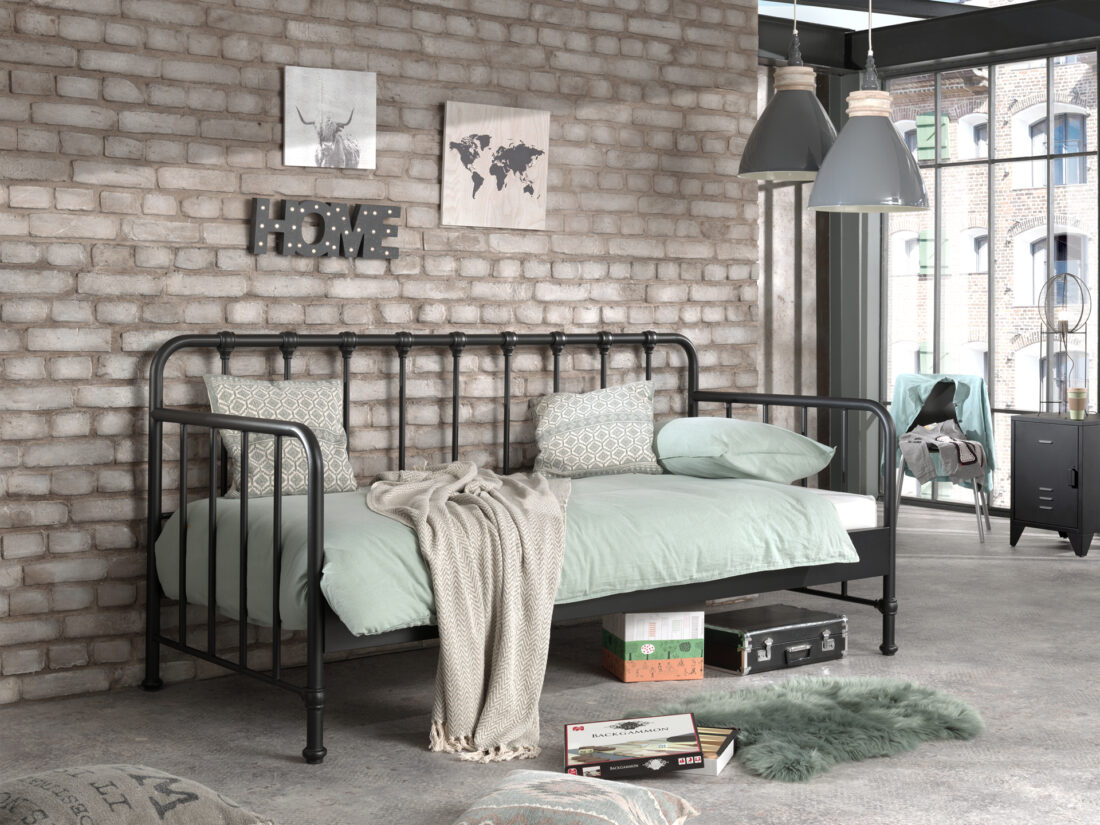 Kajuitbed Bronxx 8211 Zwart 8211 90x200cm