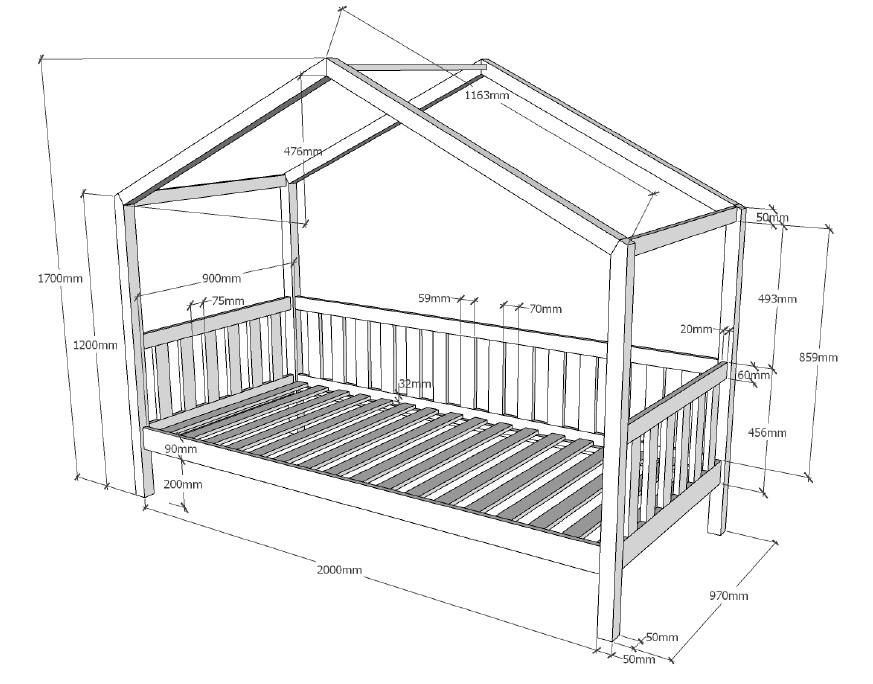 Dallas Bed Mh 90 215 200 Wit
