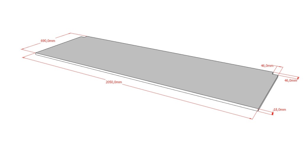 Desk Top Pino 90 140cm Wit