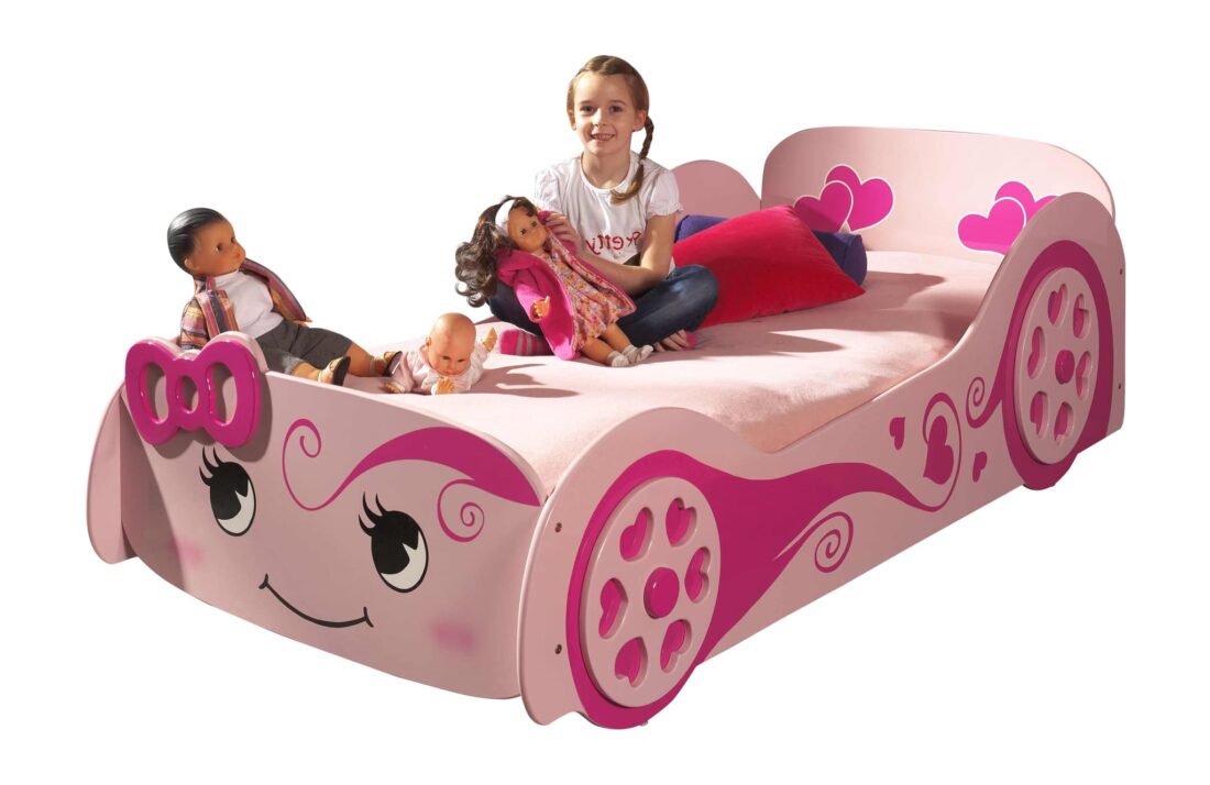 Autobed Liefde 8211 Roze Mdf 8211 90 215 200 Cm 8211 Met Lattenbodem