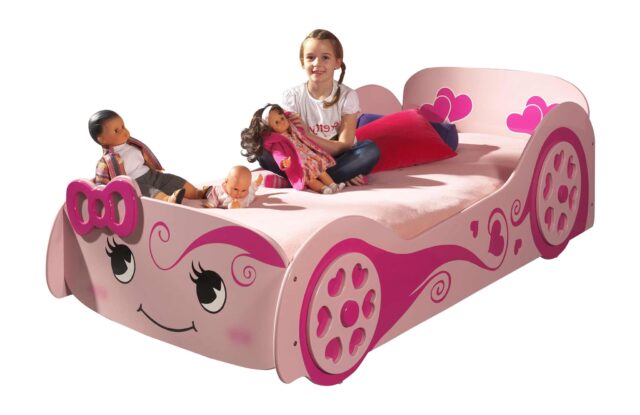 Autobed Liefde 8211 Roze Mdf 8211 90 215 200 Cm 8211 Met Lattenbodem