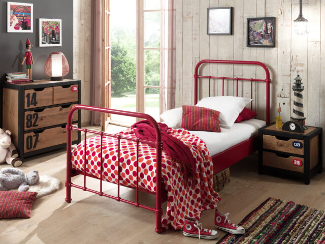 Ledikant New York 8211 90x200cm 8211 Rood