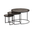 Salontafel Siena Set van 3 Zwart