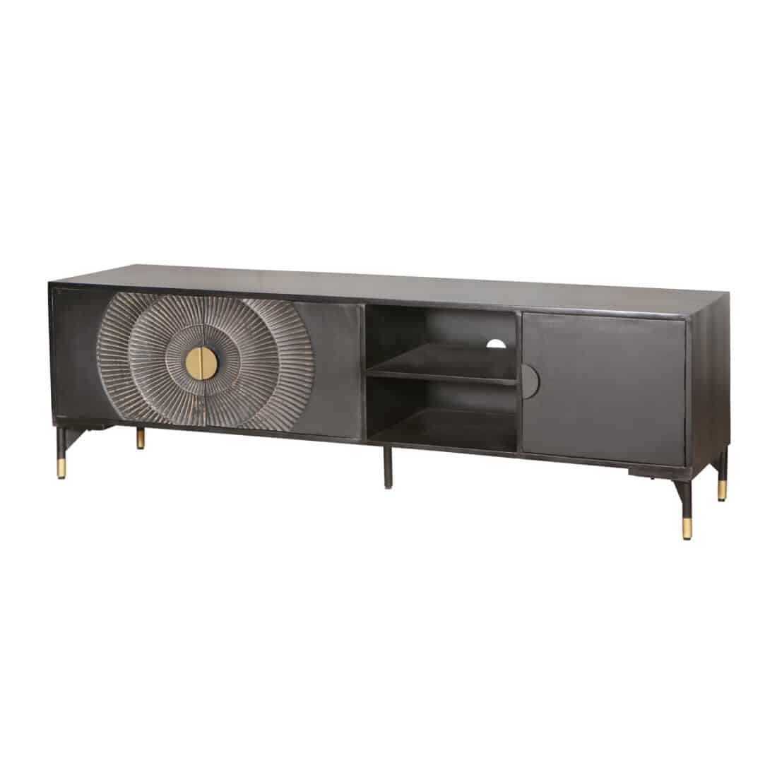 Tv Dressoir 190 Met 3 Deuren En 2 Open Vakken
