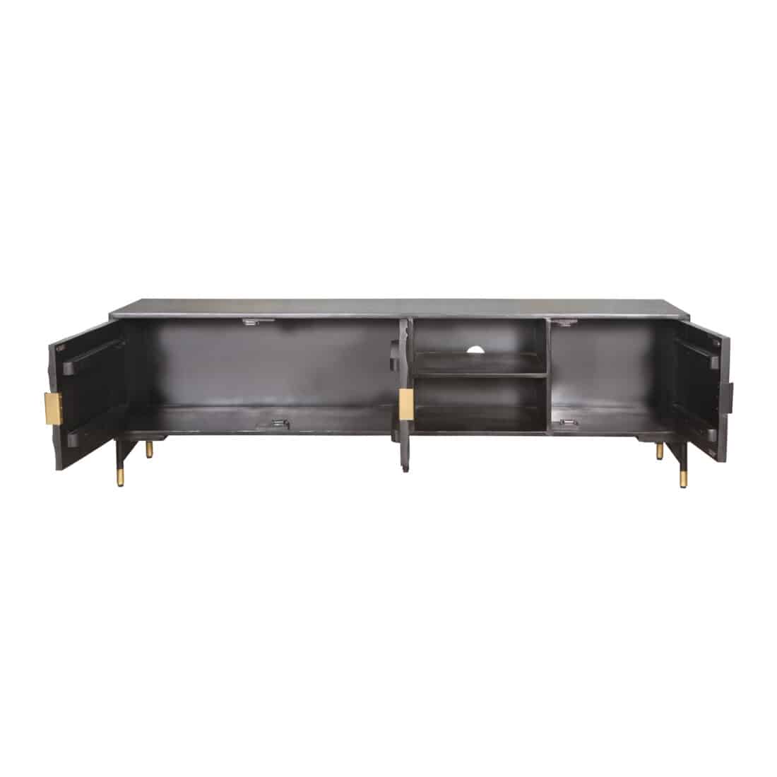 Tv Dressoir 190 Met 3 Deuren En 2 Open Vakken
