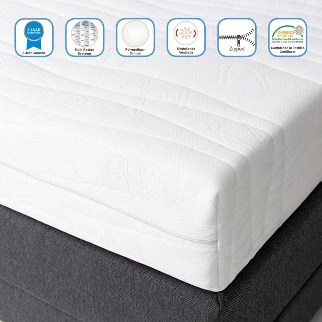 Matras Mrgenn Larisa 8211 20cm 8211 Pocketvering 8211 Koudschuim 140x220cm