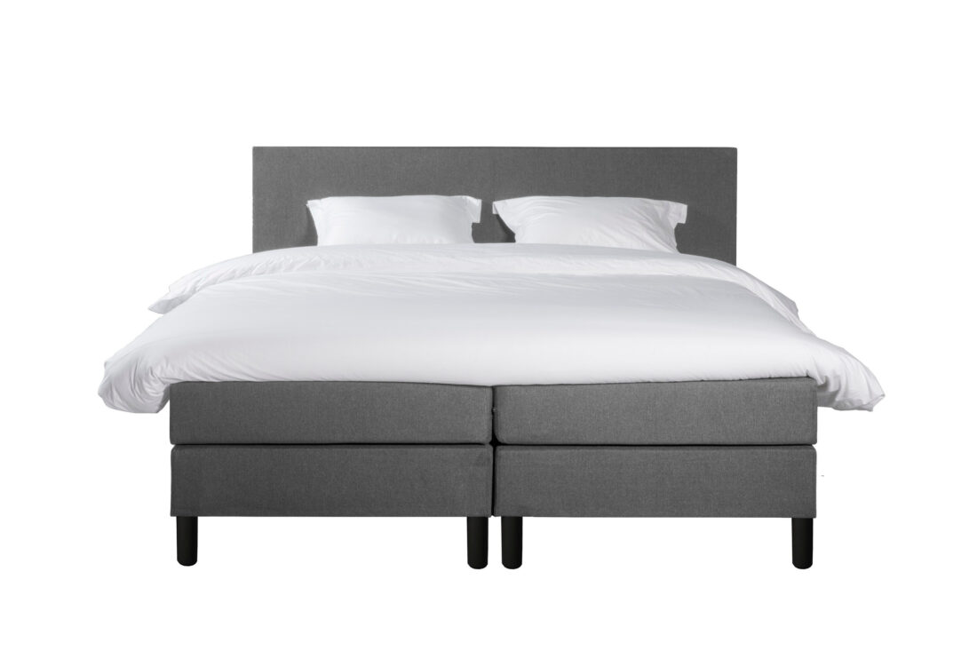 Boxspring Mrgenn Milos 8211 Grijs 8211 Compleet Luxe Set 8211 140x200cm