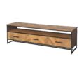 TV-meubel Accent - Teakhout - Zwart metaal - 180 cm