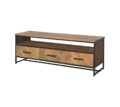 TV-meubel Accent - Teakhout - Zwart metaal - 150 cm