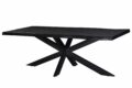 Eetkamertafel Kala Tree Top - Zwart mangohout - Metaal spider poot - 220 cm