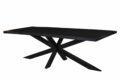 Eetkamertafel Kala - Zwart mangohout - Zwart metaal spiderpoot - 220 cm