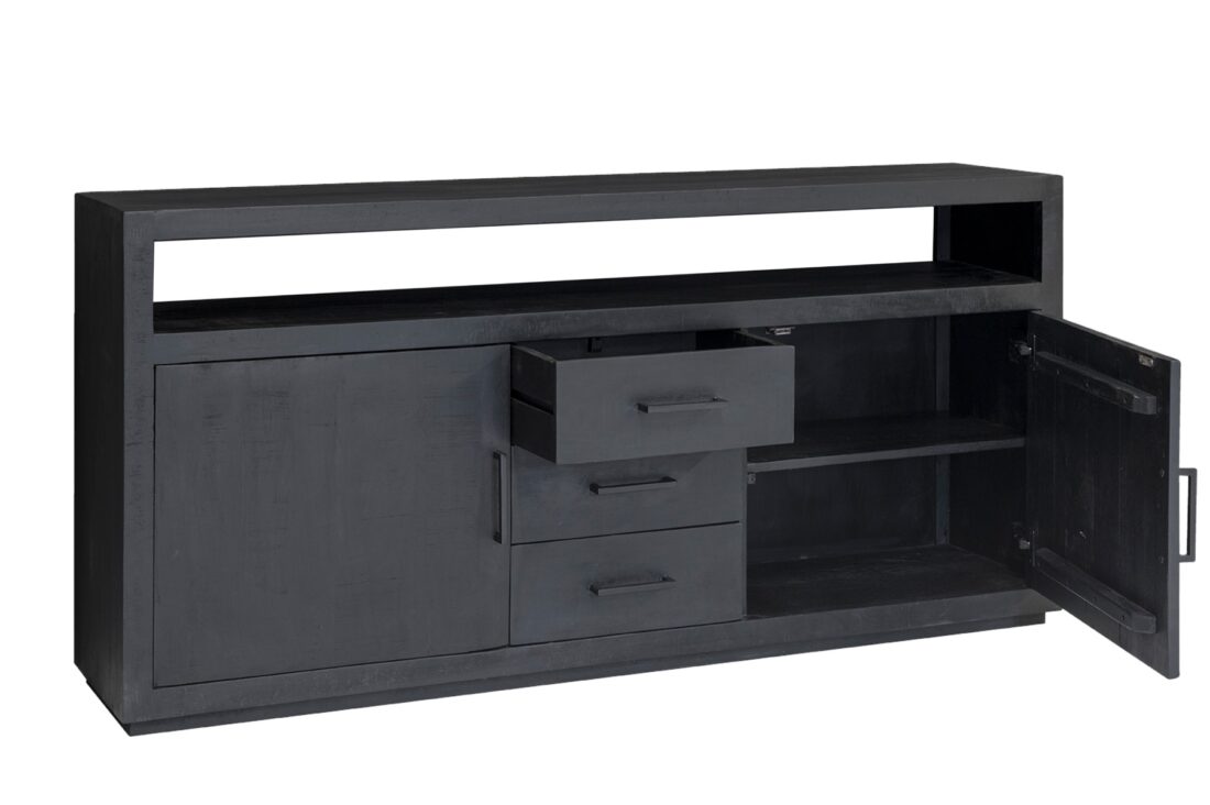 Dressoir Jaxx 8211 Zwart Mangohout 8211 180 Cm