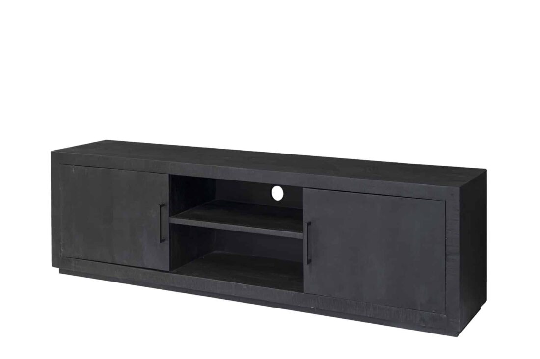 Tv Dressoir Jaxx 8211 Zwart Mangohout 8211 150 Cm Tv Dressoir Jaxx 8211 Zwart Mangohout 8211 150 Cm