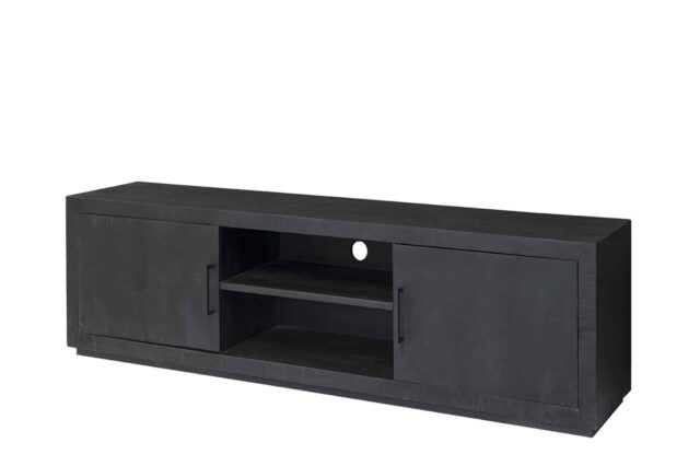 Tv Dressoir Jaxx 8211 Zwart Mangohout 8211 150 Cm