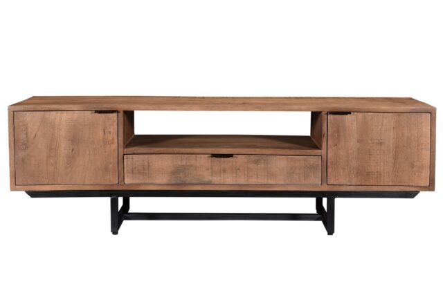 Tv Dressoir Valdez 8211 Mangohout 8211 Metaal 8211 150 Cm