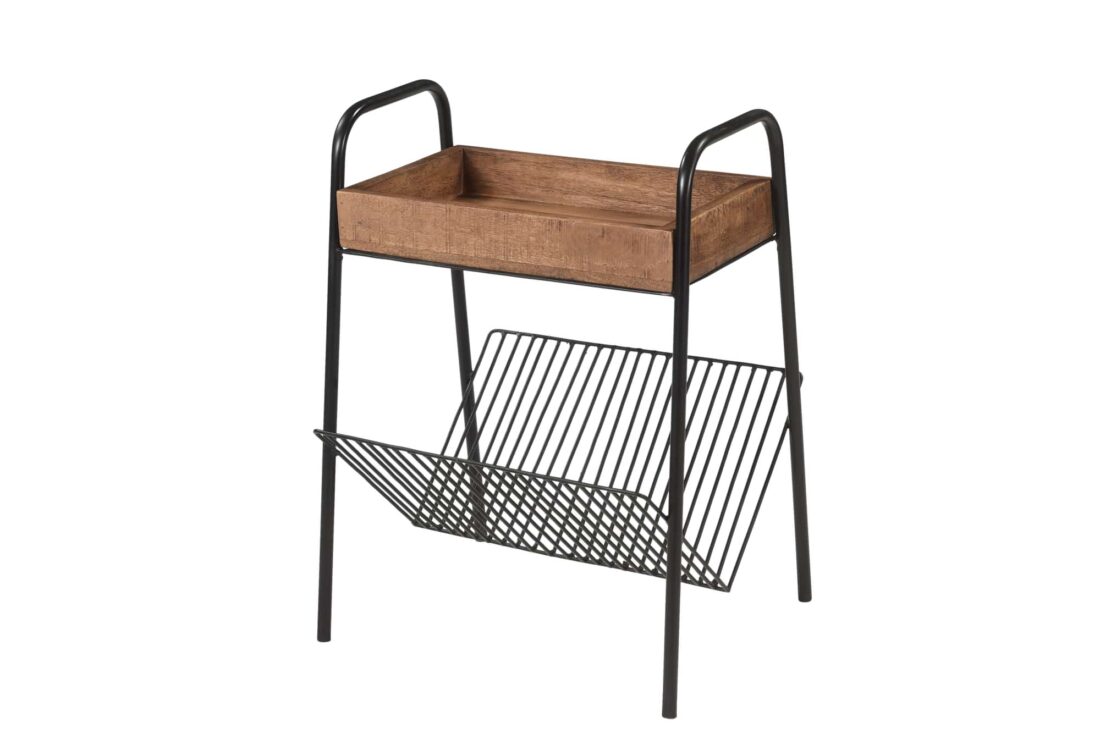 Bijzettafel Brix April 8211 Mangohout 8211 Metaal