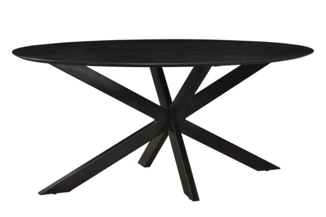 Eetkamertafel Oslo Oval Spider Black 160 Cm