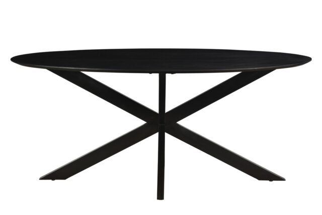 Eetkamertafel Oslo Oval Spider Black 160 Cm