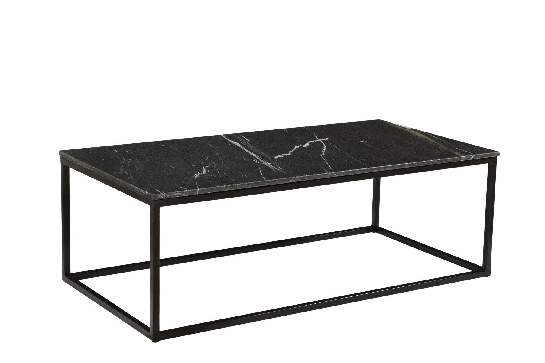 Salontafel Dion 120cm Marmer Zwart Metaal