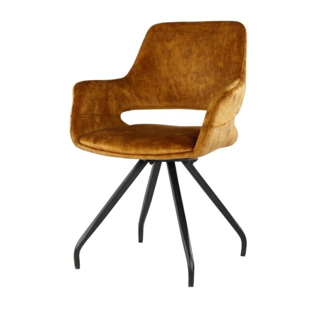 Eetkamerstoel Capp Oker Velvet Minimale Bestelling 2 Stuks