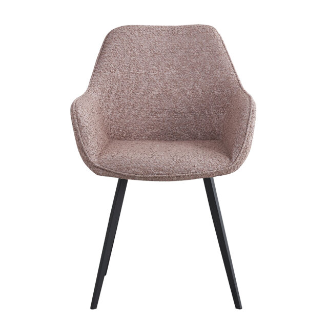 Eetkamerstoel Luca Boucle Vintage Pink Minimale Bestelling 2 Stuks