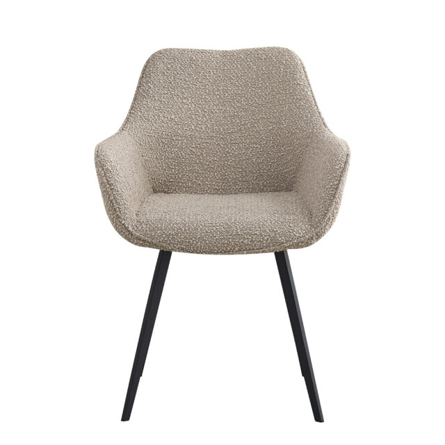 Eetkamerstoel Luca Boucle Beige Minimale Bestelling 2 Stuks