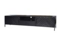 TV-dressoir York - Zwart mangohout - Staal - 200 cm