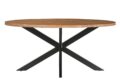 Eetkamertafel Rocky - Hout / metaal - Ovaal 210 cm