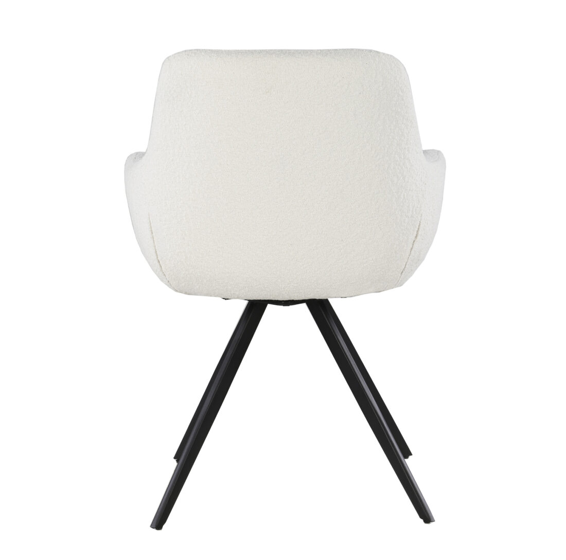 Eetkamerstoel Doreen Boucle Wit Minimale Bestelling 2 Stuks