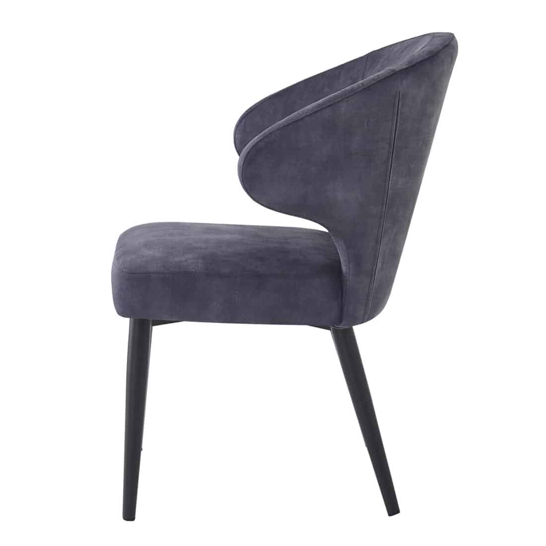 Eetkamerstoel Donna Antraciet Velvet Minimale Bestelling 2 Stuks