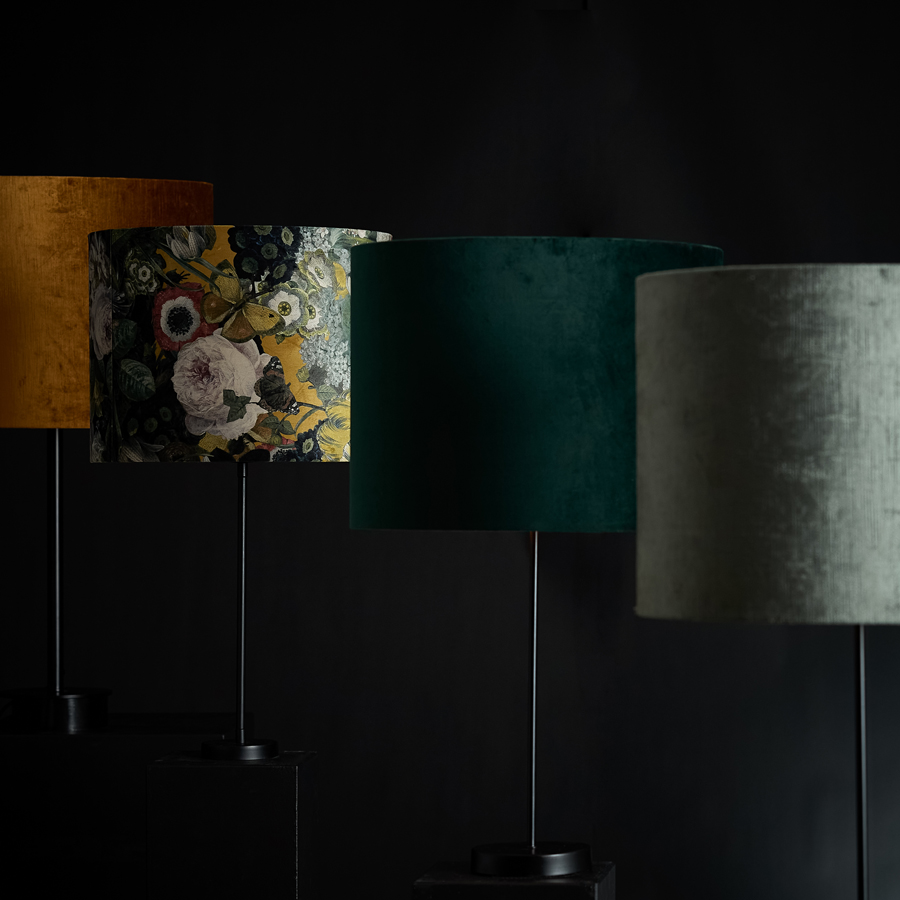 Cilinder Lampenkap Velours 8211 Dutch Green 8211 30 215 21 Cm