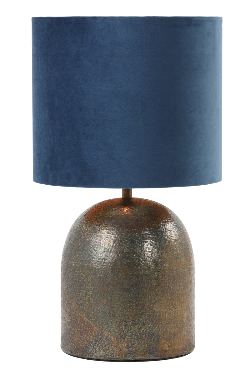 Shade Cylinder 35 35 30 Cm Velours Petrol Blue