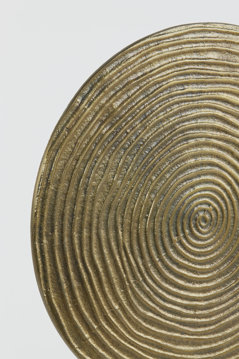Ornament On Base Rawas 8211 35x10x56 Cm 8211 Brons Circle Mat Zwart