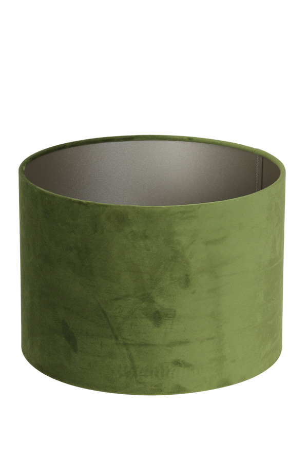 Shade Cylinder 30 30 21 Cm Velours Olive Green
