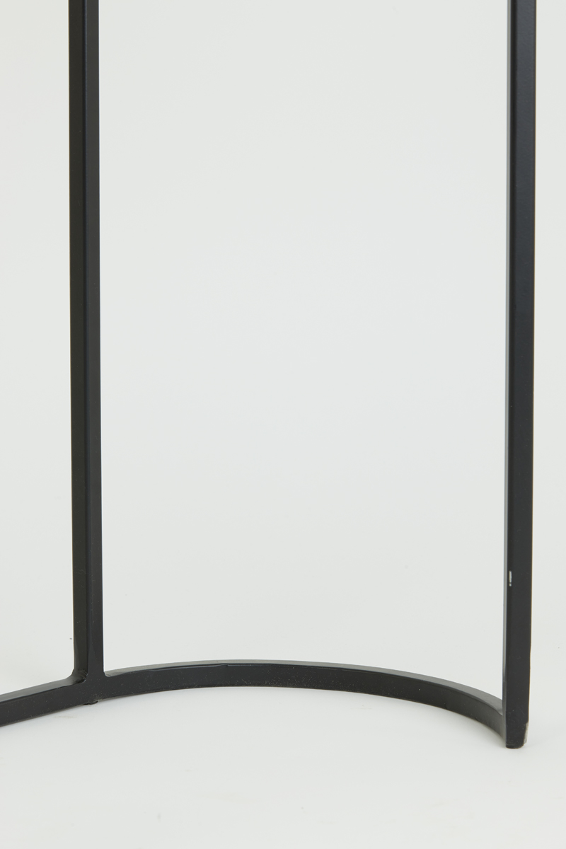Side Table S 2 Max 53x26x53 Cm Bocov Antique Lead Black