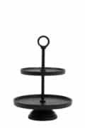 Etagere Lutek - 24x37cm - Zwart - 2 laags