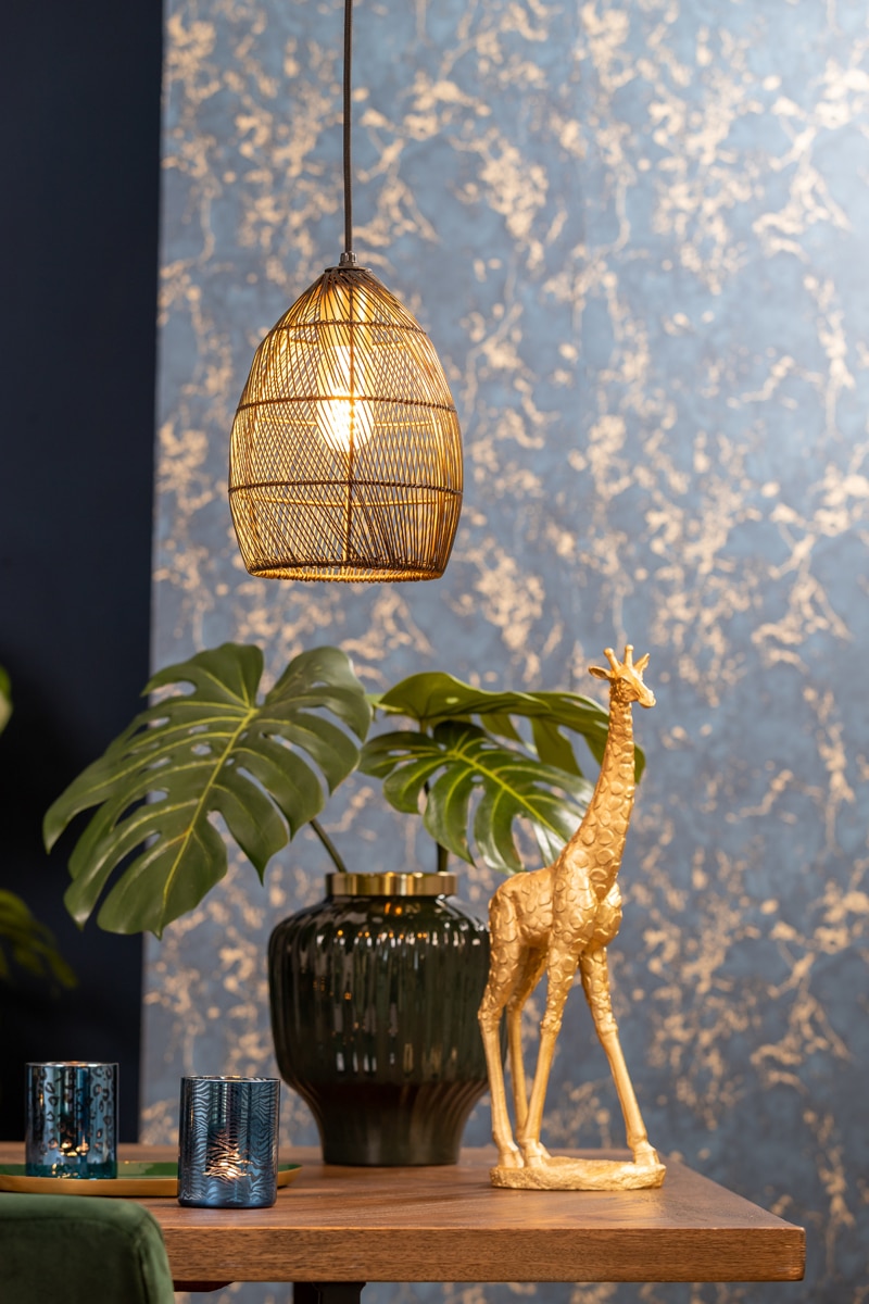 Hanglamp 20 215 25 Cm Meya Black Gold