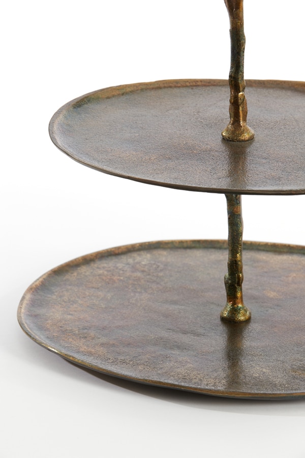 Etagere 3 Lagen 35x31x45 Cm Tresa Antique Bronze
