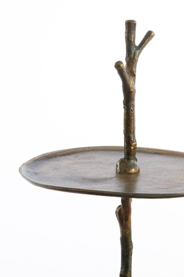 Etagere 3 Lagen 35x31x45 Cm Tresa Antique Bronze