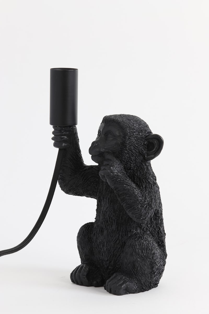 Table Lamp E14 13 215 12 5 215 23 5 Cm Monkey Matt Black