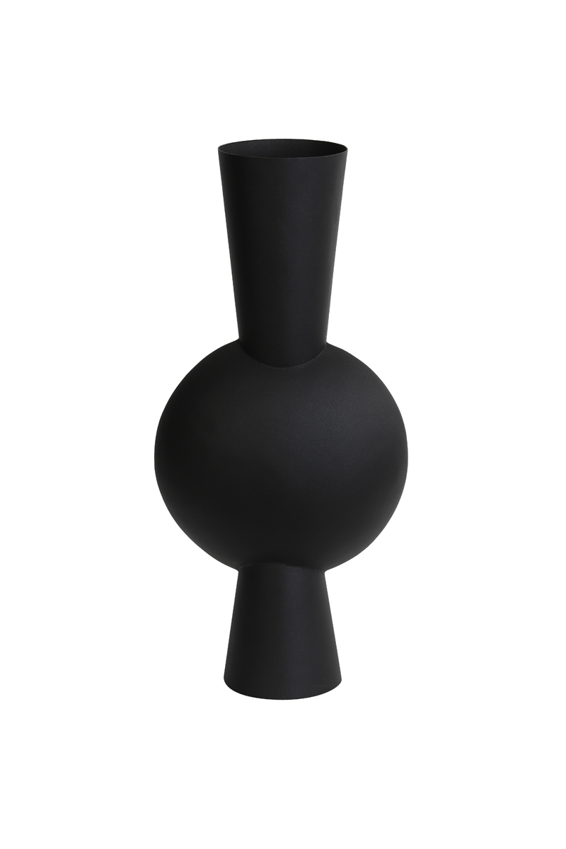 Vaas Deco Kavandu 8211 26x19x54 Cm 8211 Matt Black