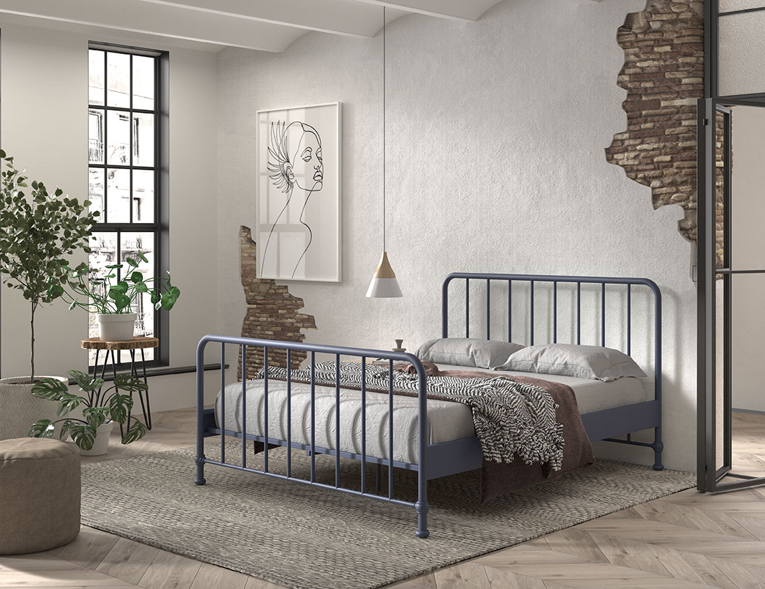 Bronxx Bed Mat Blauw Denim 160x200cm