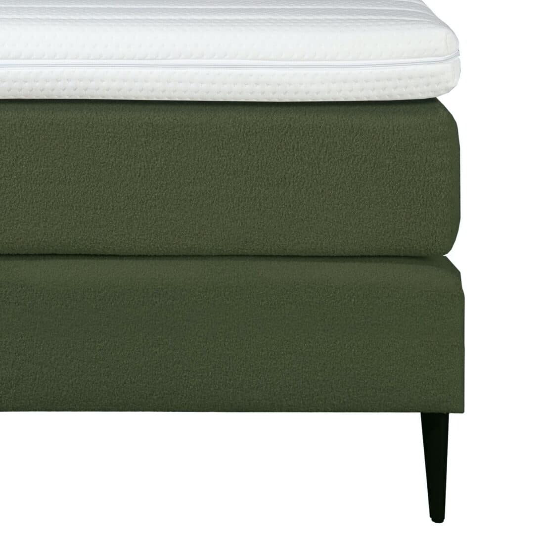 Boxspring Mrgenn 8211 Boucl 8211 Groen 8211 180x200cm