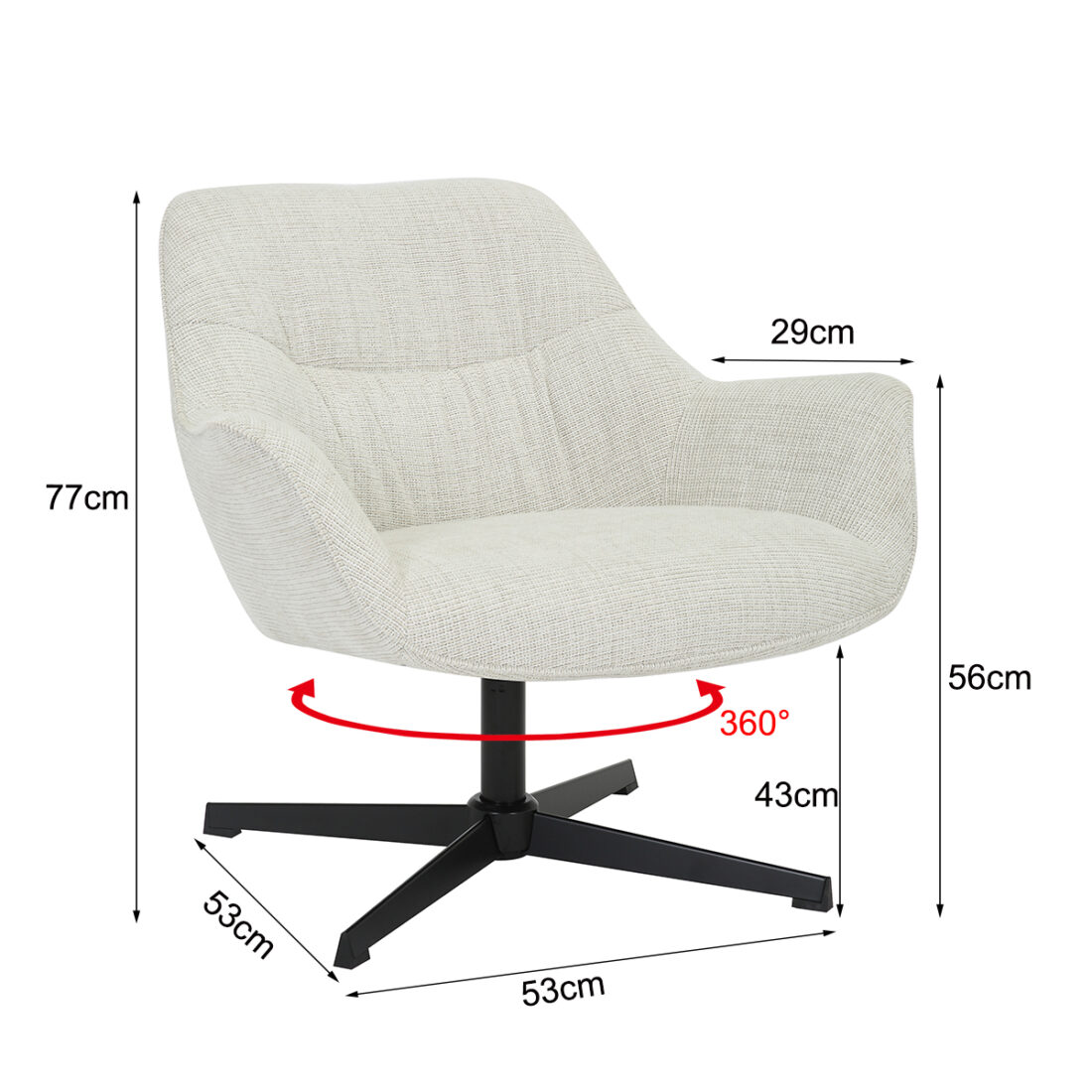 Fauteuil Daphne Greige