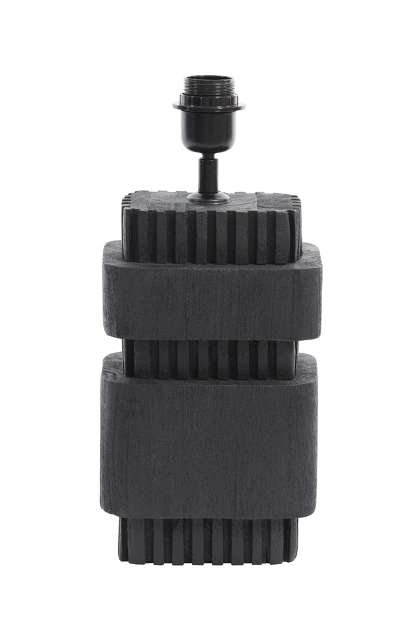 Lamp Base 17x13x37 Cm Sakura Wood Matt Black